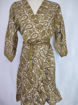 Zijde wikkeljurk 122 G