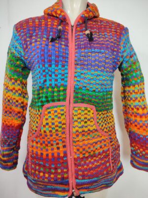 Wol vest regenboog