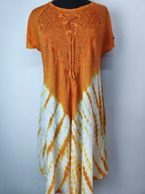 Tuniek tye dye oranje